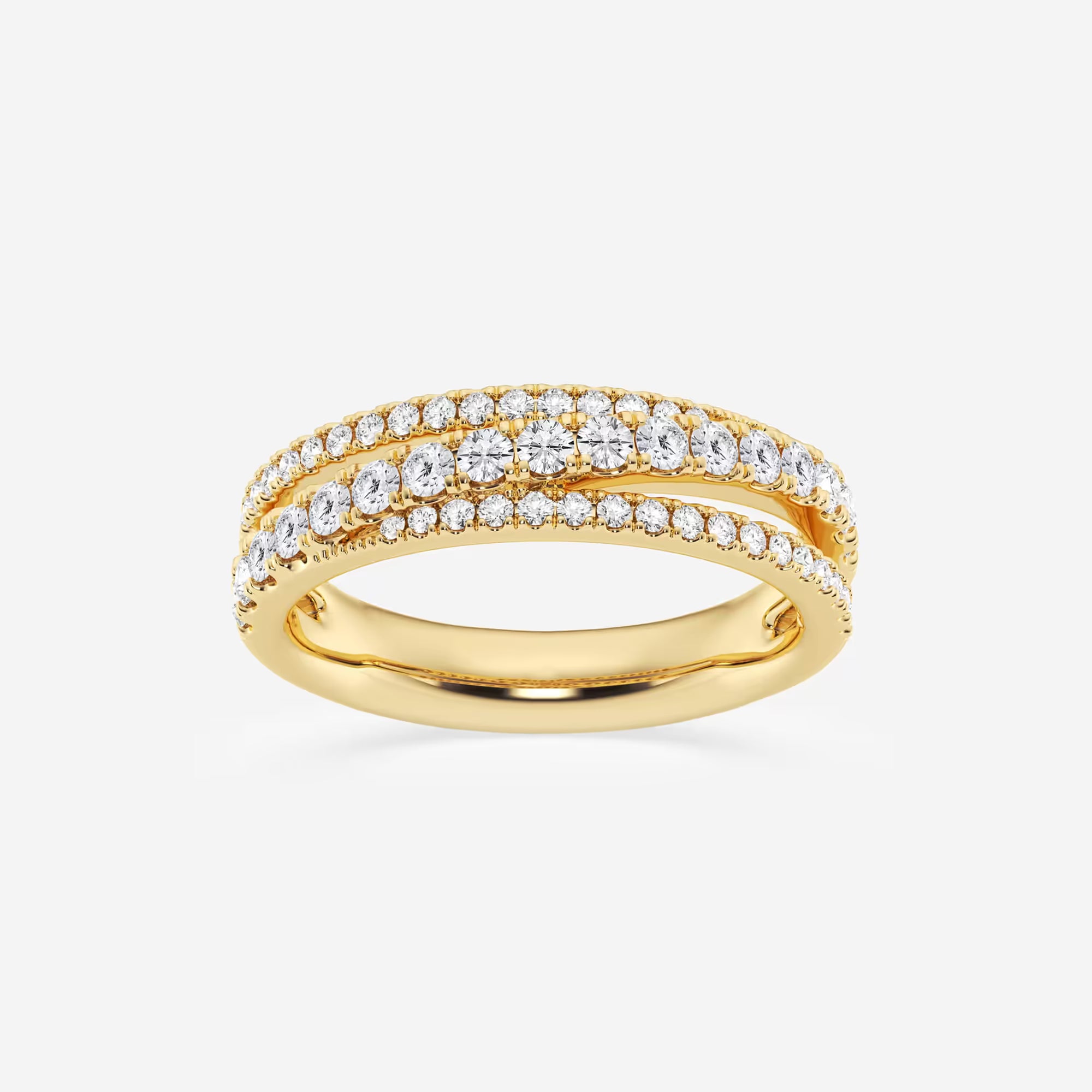 Élan Intertwine Round Lab-Grown Diamond Crossover Designer Band