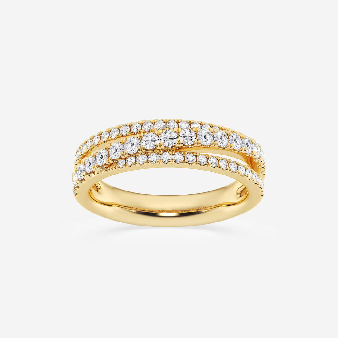 Élan Intertwine Round Lab-Grown Diamond Crossover Designer Band
