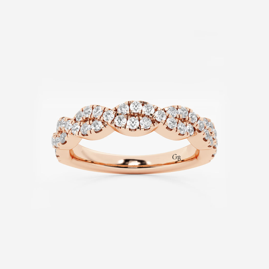 Infinité Twist Round Lab-Grown Diamond Infinity Wedding Band