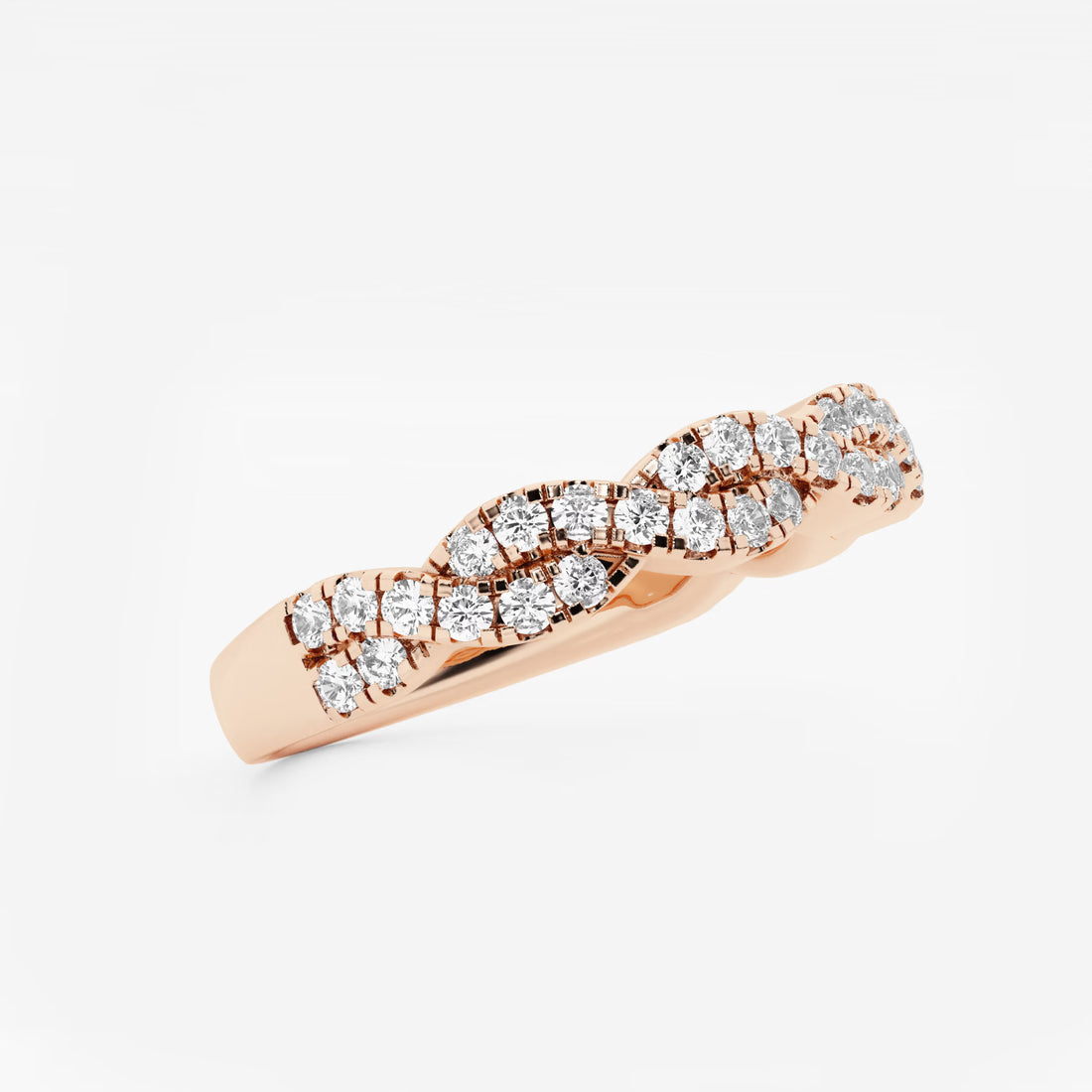 Infinité Twist Round Lab-Grown Diamond Infinity Wedding Band