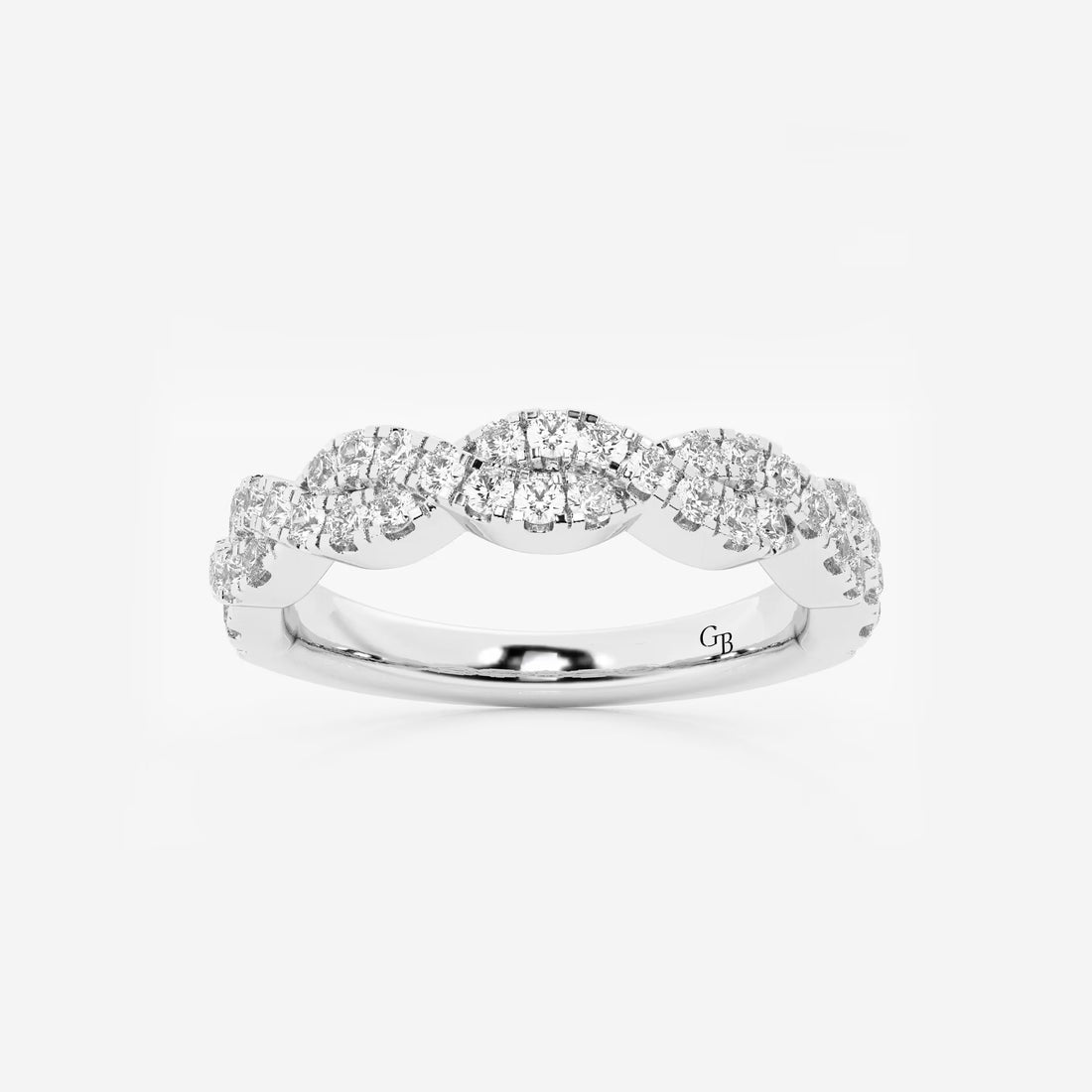 Infinité Twist Round Lab-Grown Diamond Infinity Wedding Band