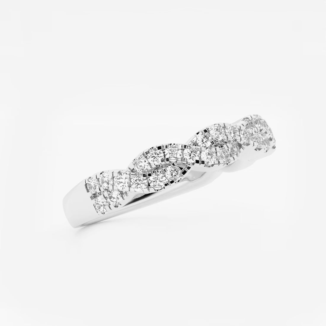 Infinité Twist Round Lab-Grown Diamond Infinity Wedding Band