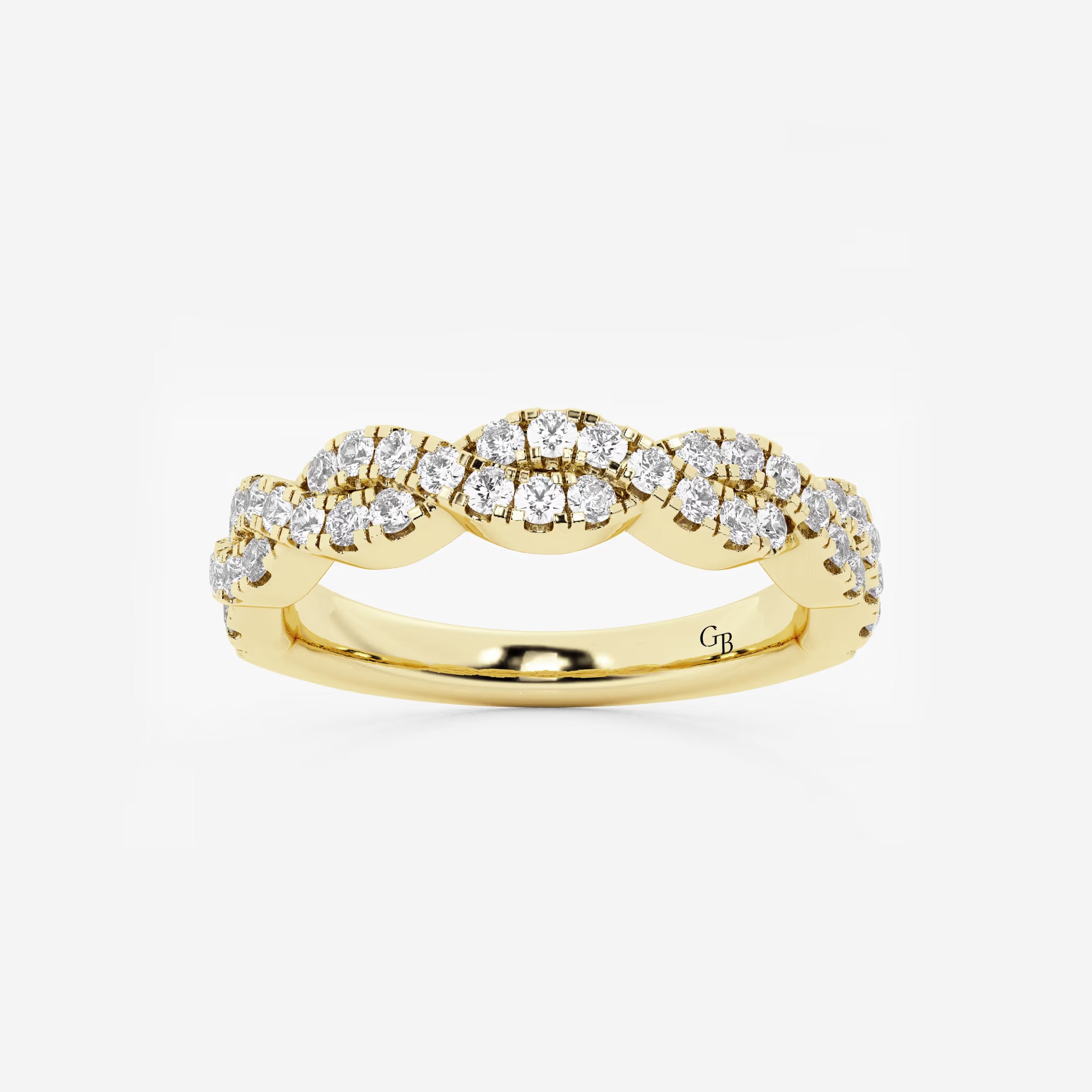 Infinité Twist Round Lab-Grown Diamond Infinity Wedding Band
