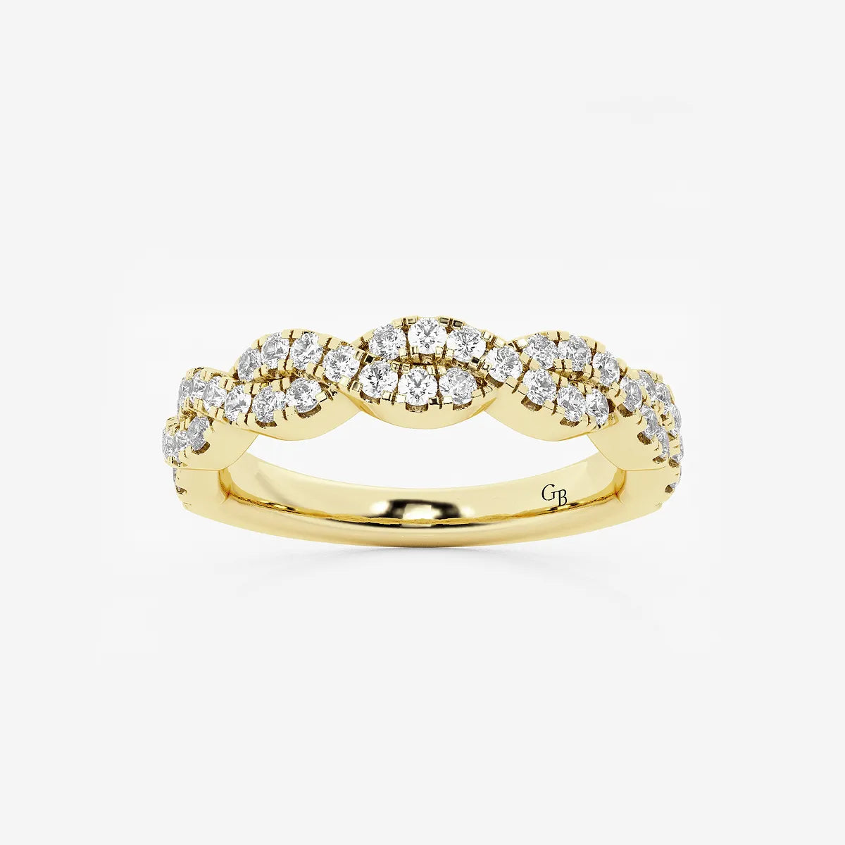 Infinité Twist Round Lab-Grown Diamond Infinity Wedding Band