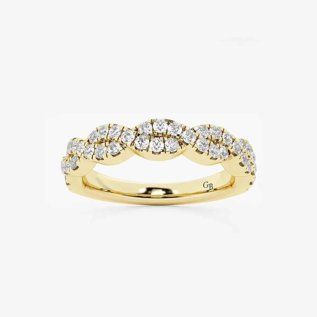 Infinité Twist Round Lab-Grown Diamond Infinity Wedding Band