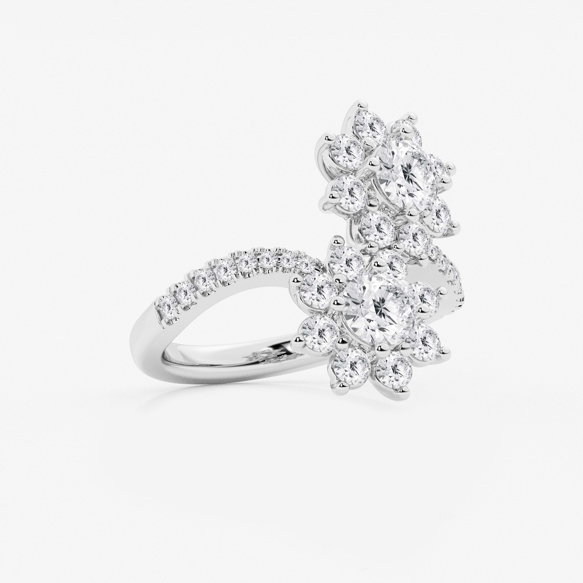 Soléara Round Lab-Grown Diamond Sunflower Bypass Ring