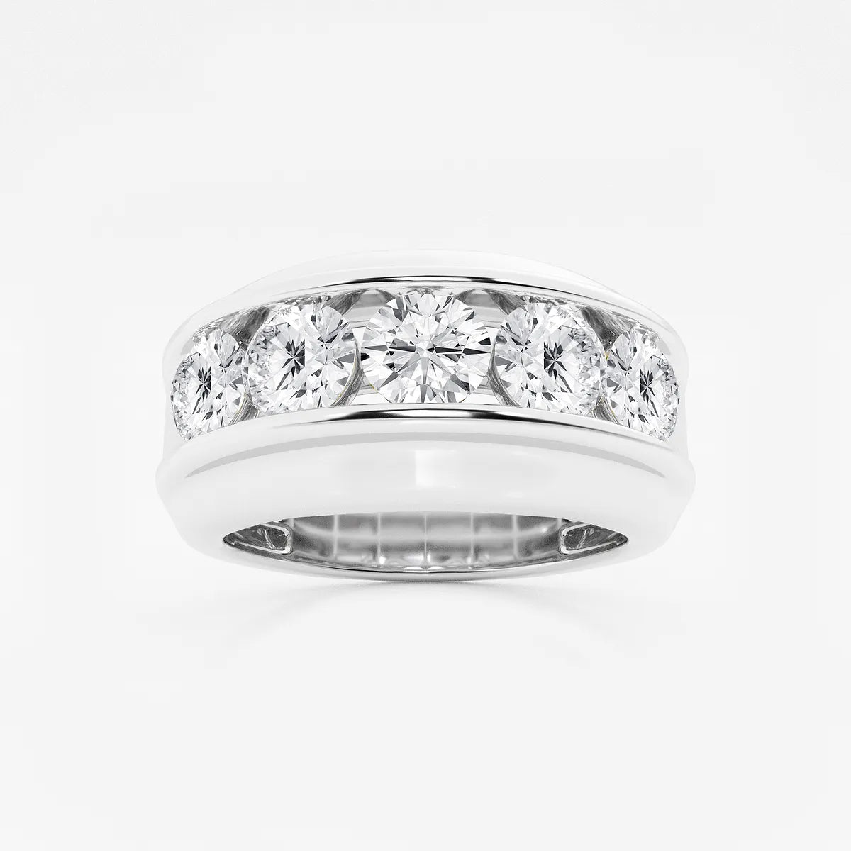 Aurex Round Lab-Grown Diamond Men’s Channel Set Wedding Band