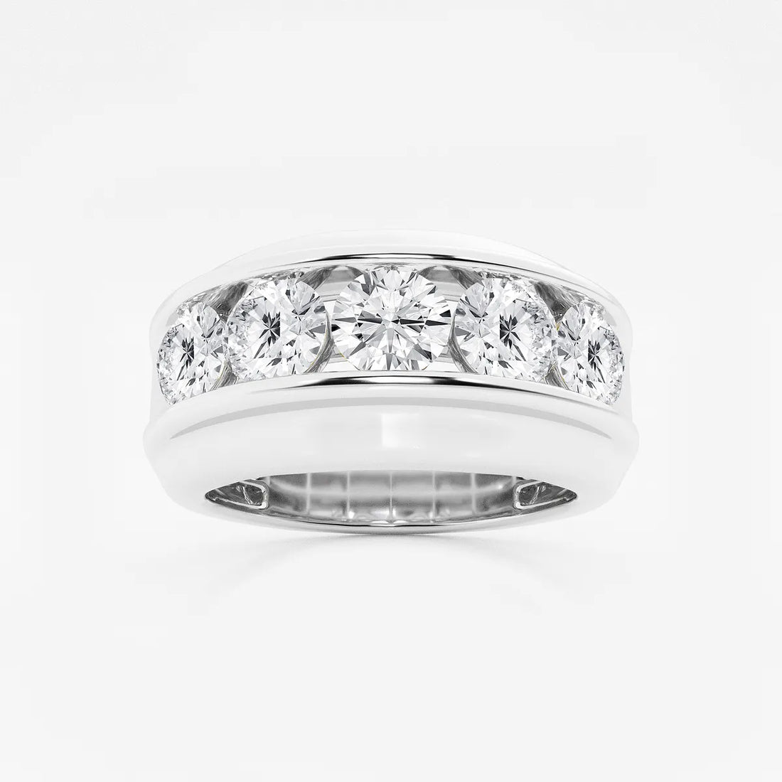 Aurex Round Lab-Grown Diamond Men’s Channel Set Wedding Band
