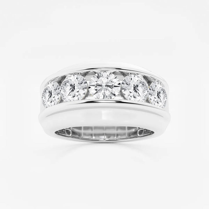 Aurex Round Lab-Grown Diamond Men’s Channel Set Wedding Band