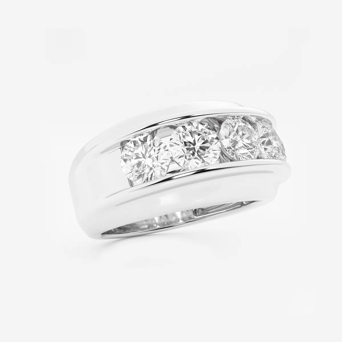 Aurex Round Lab-Grown Diamond Men’s Channel Set Wedding Band