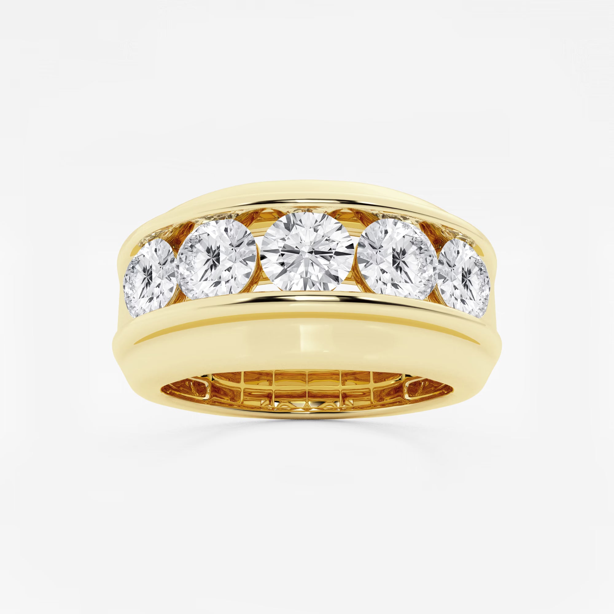 Aurex Round Lab-Grown Diamond Men’s Channel Set Wedding Band