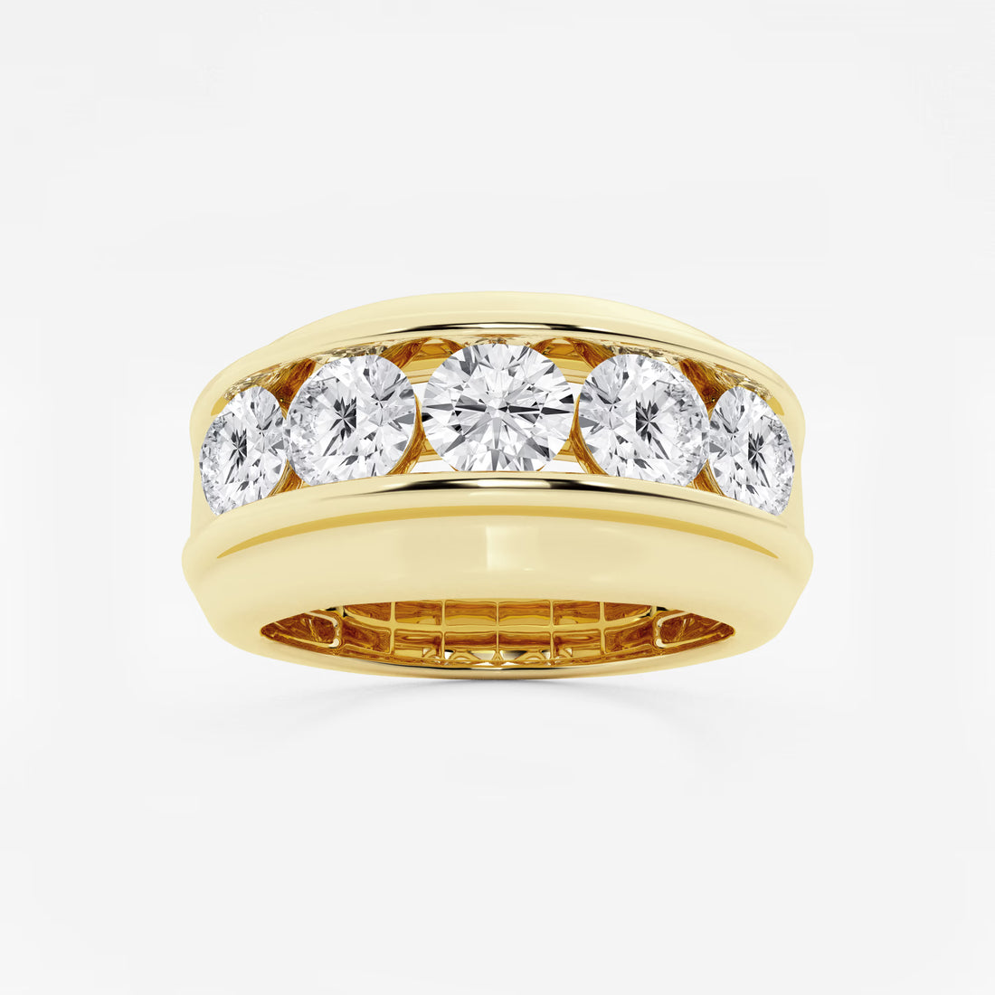 Aurex Round Lab-Grown Diamond Men’s Channel Set Wedding Band