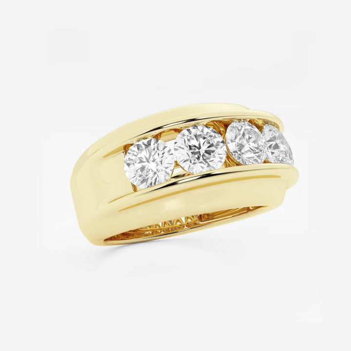 Aurex Round Lab-Grown Diamond Men’s Channel Set Wedding Band