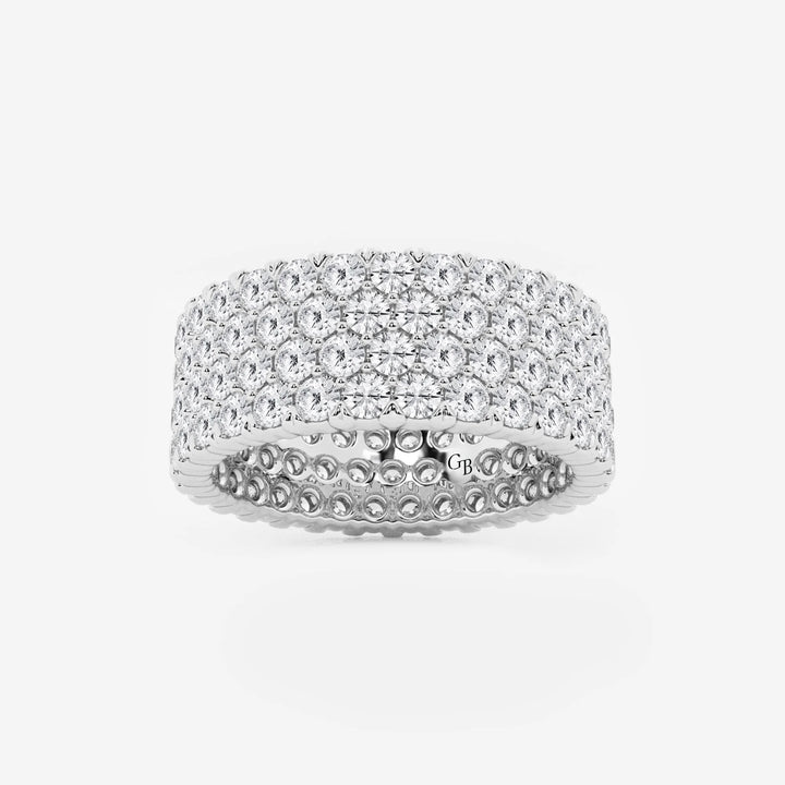 Opulenza Round Lab-Grown Diamond Multi-Row Eternity Band