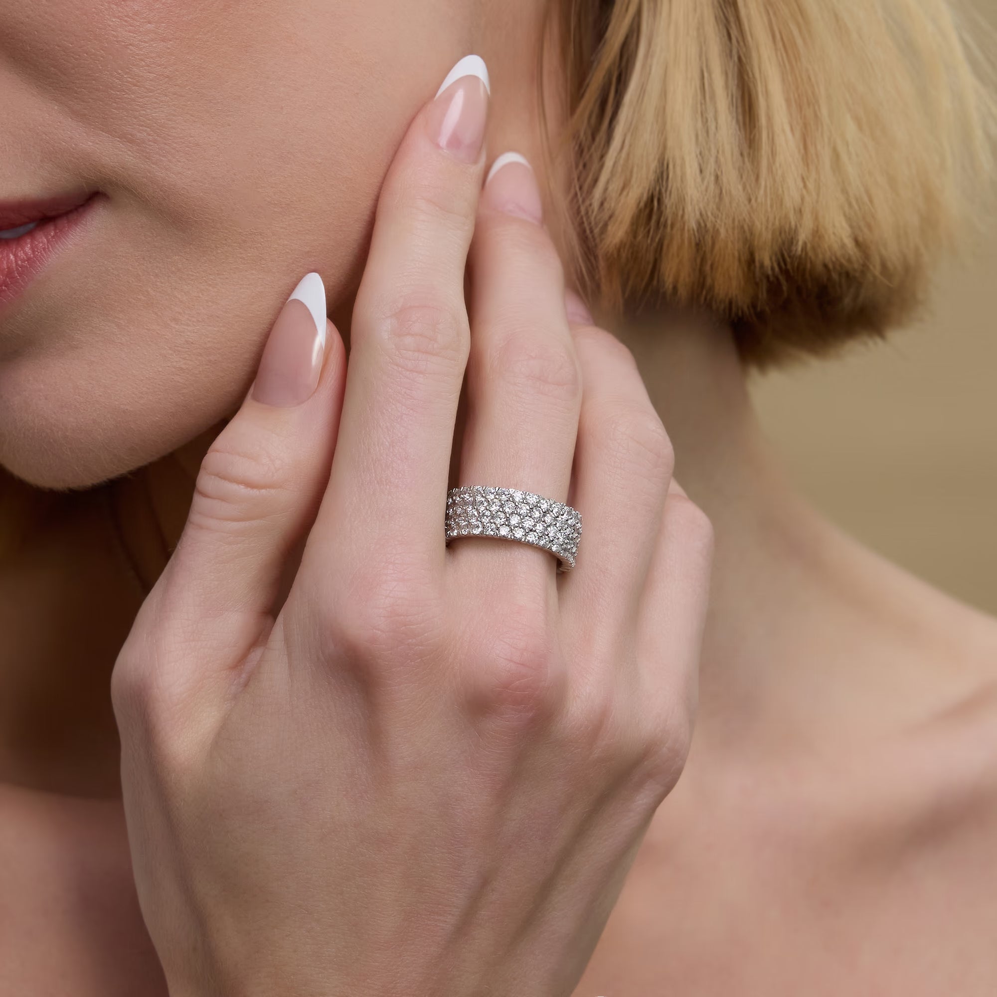 Opulenza Round Lab-Grown Diamond Multi-Row Eternity Band
