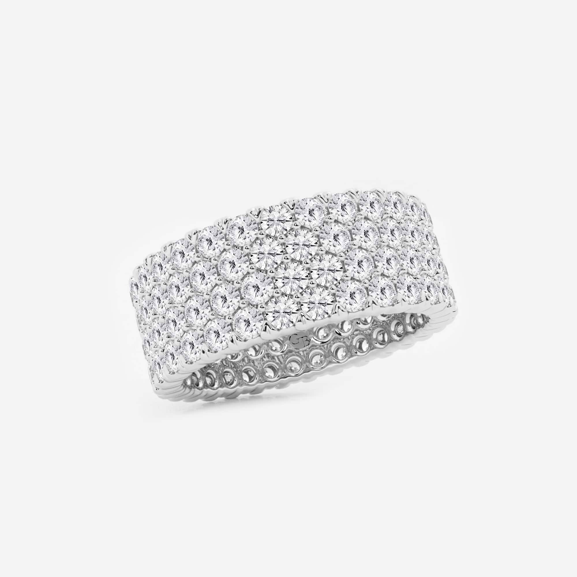 Opulenza Round Lab-Grown Diamond Multi-Row Eternity Band