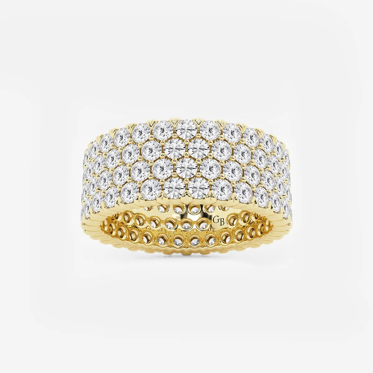 Opulenza Round Lab-Grown Diamond Multi-Row Eternity Band
