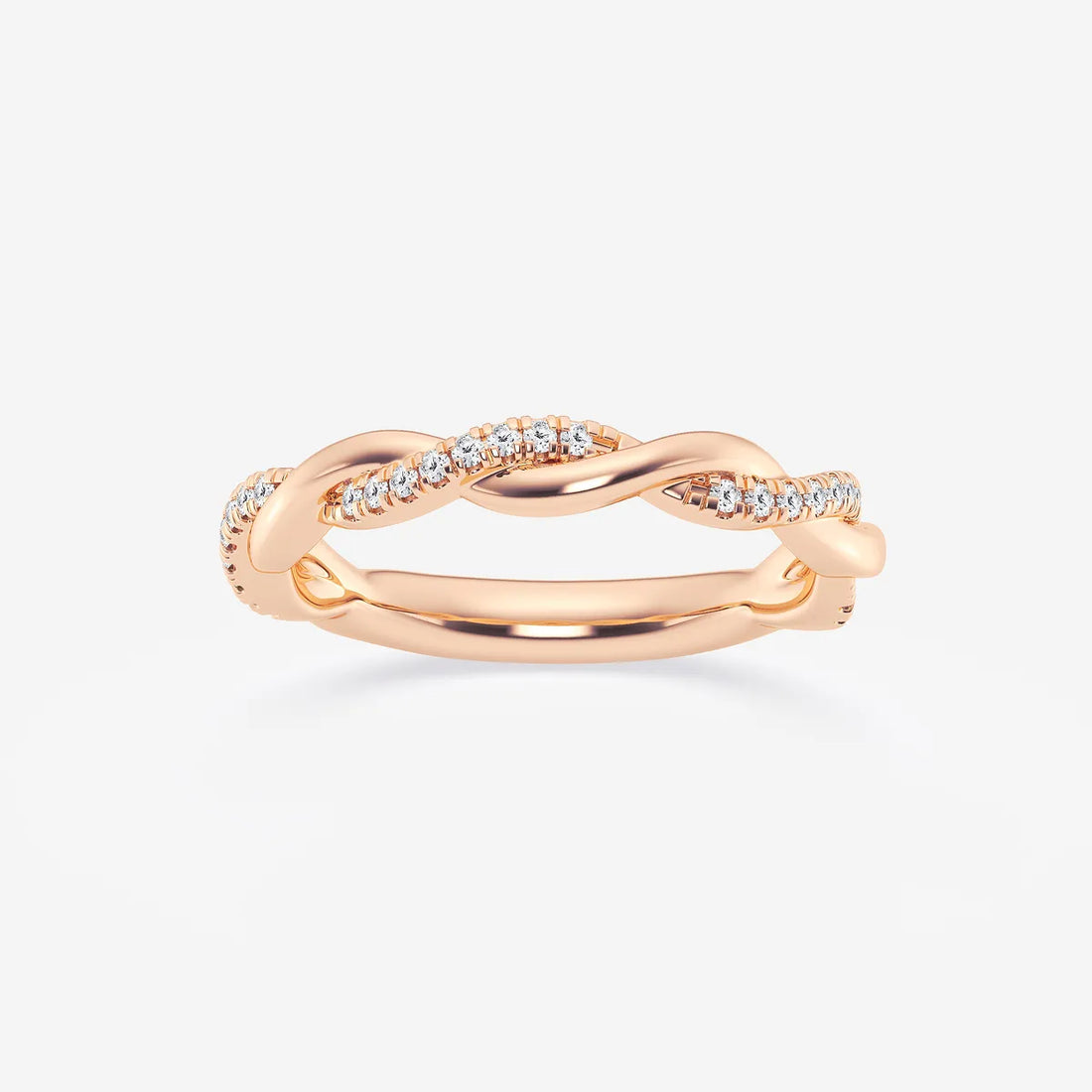 Twistelle Round Lab-Grown Diamond Twisted Wedding Band