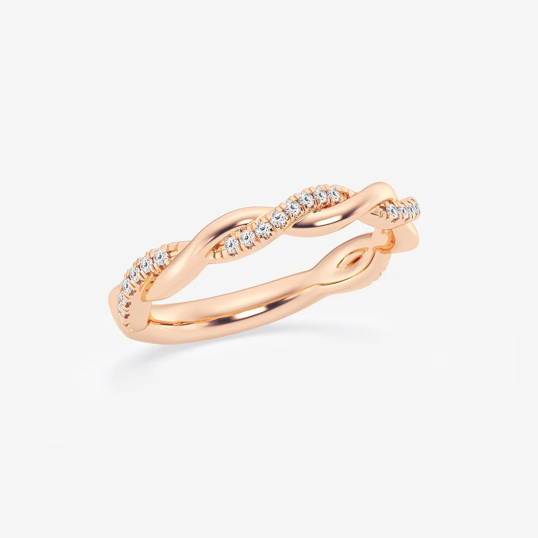 Twistelle Round Lab-Grown Diamond Twisted Wedding Band