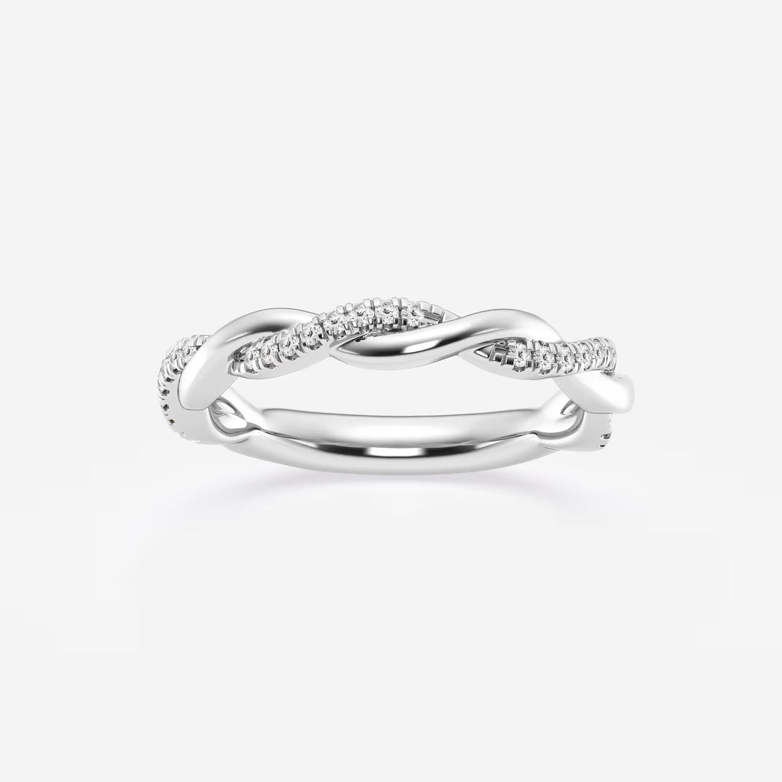Twistelle Round Lab-Grown Diamond Twisted Wedding Band