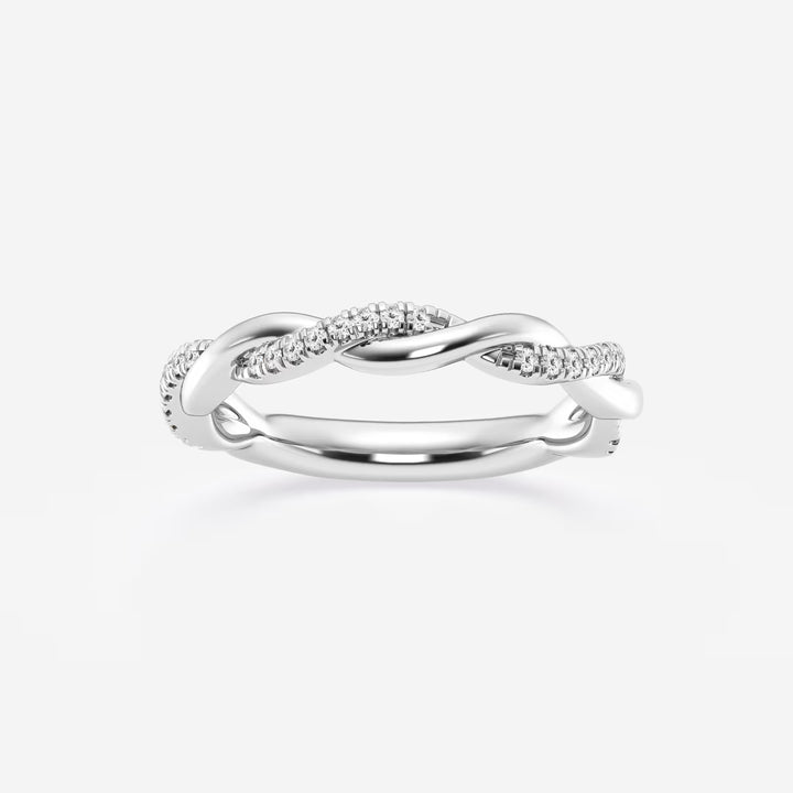 Twistelle Round Lab-Grown Diamond Twisted Wedding Band