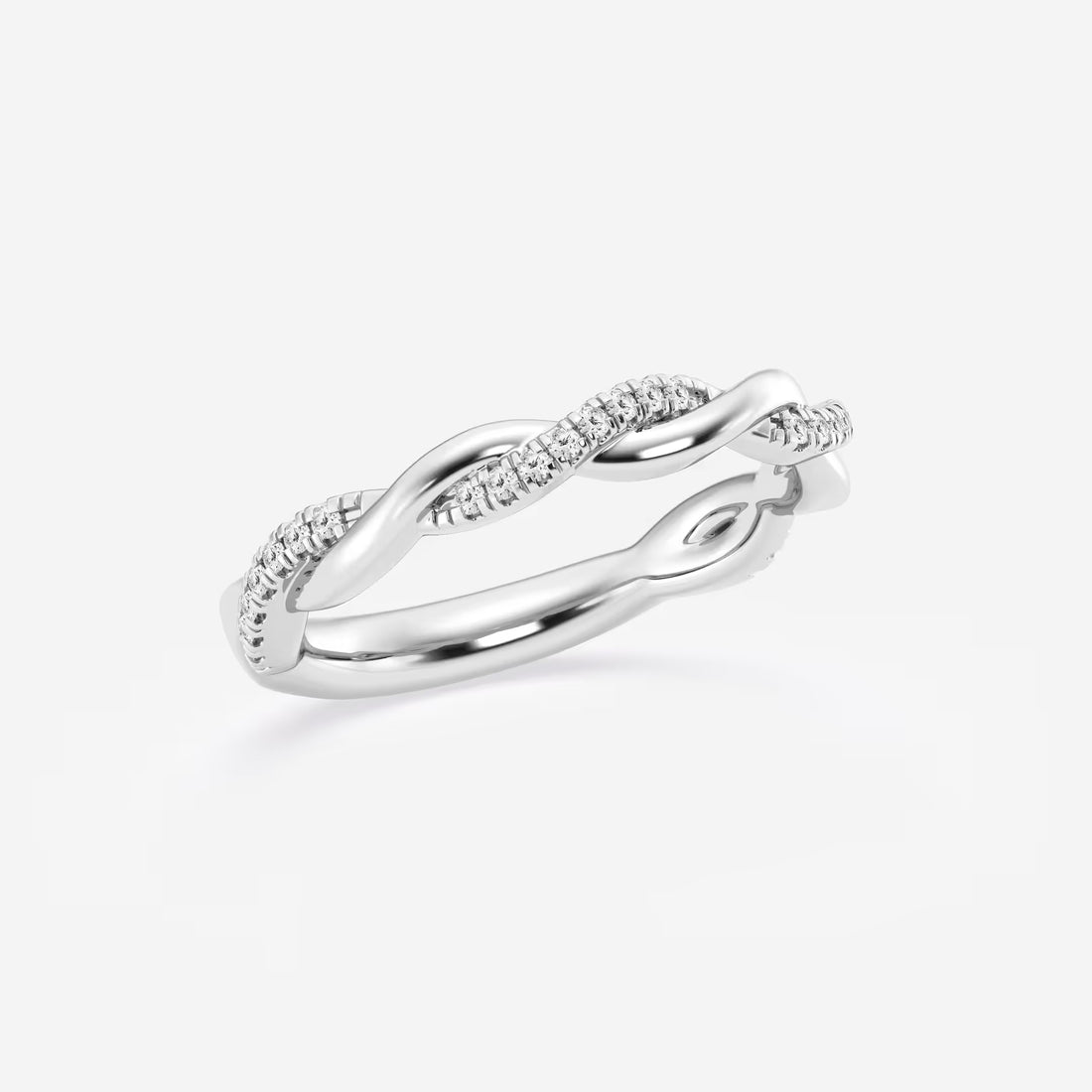 Twistelle Round Lab-Grown Diamond Twisted Wedding Band