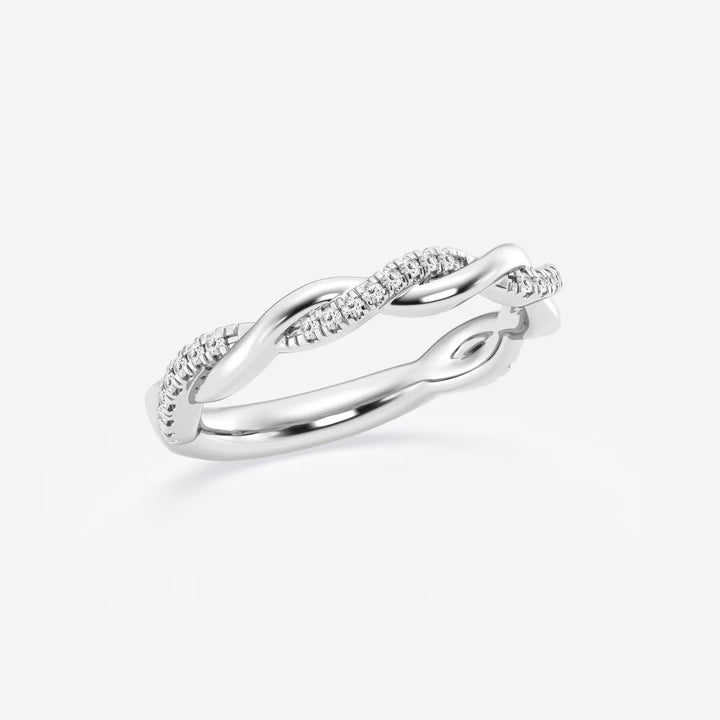 Twistelle Round Lab-Grown Diamond Twisted Wedding Band