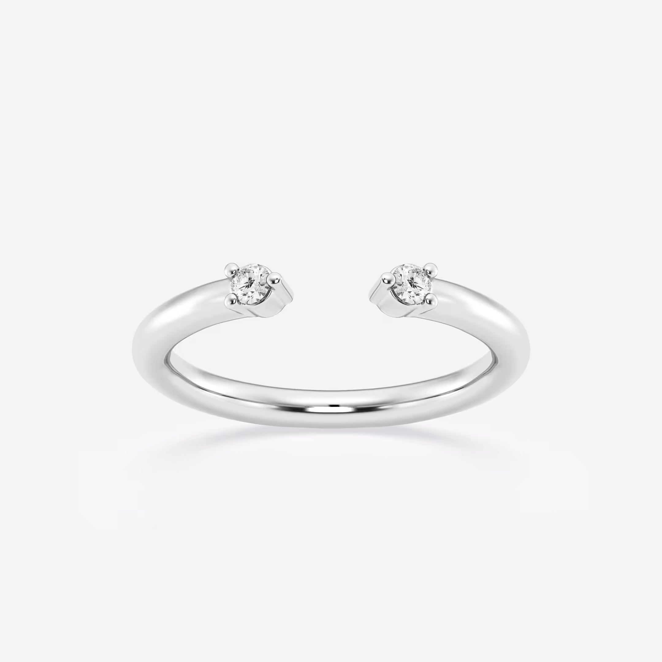 Duetelle Round Lab-Grown Diamond Two-Stone Nesting Wedding Band