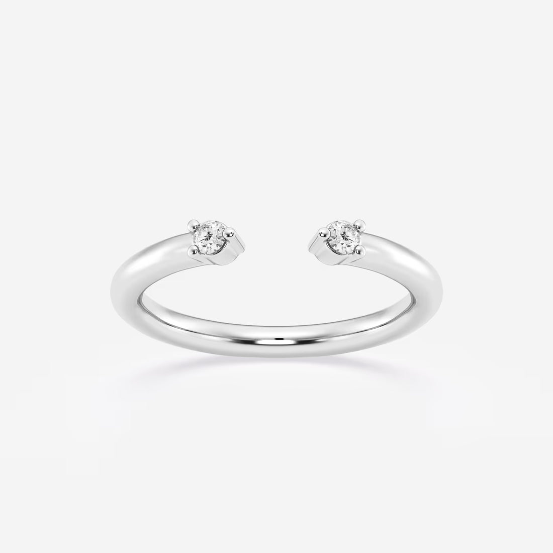 Duetelle Round Lab-Grown Diamond Two-Stone Nesting Wedding Band