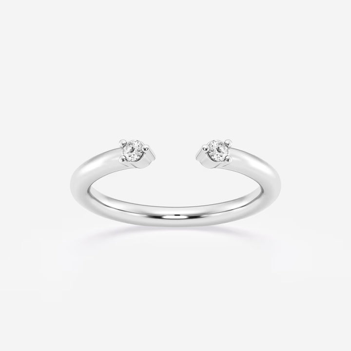 Duetelle Round Lab-Grown Diamond Two-Stone Nesting Wedding Band
