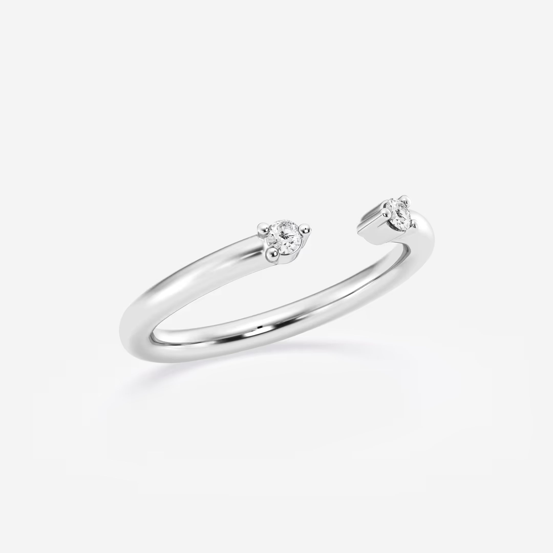 Duetelle Round Lab-Grown Diamond Two-Stone Nesting Wedding Band