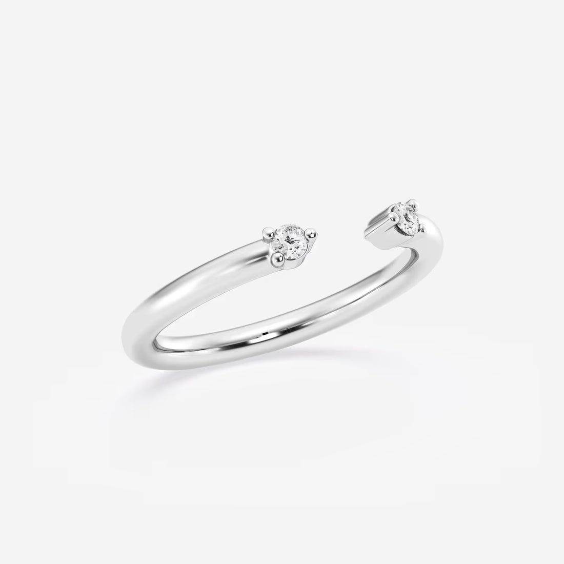 Duetelle Round Lab-Grown Diamond Two-Stone Nesting Wedding Band