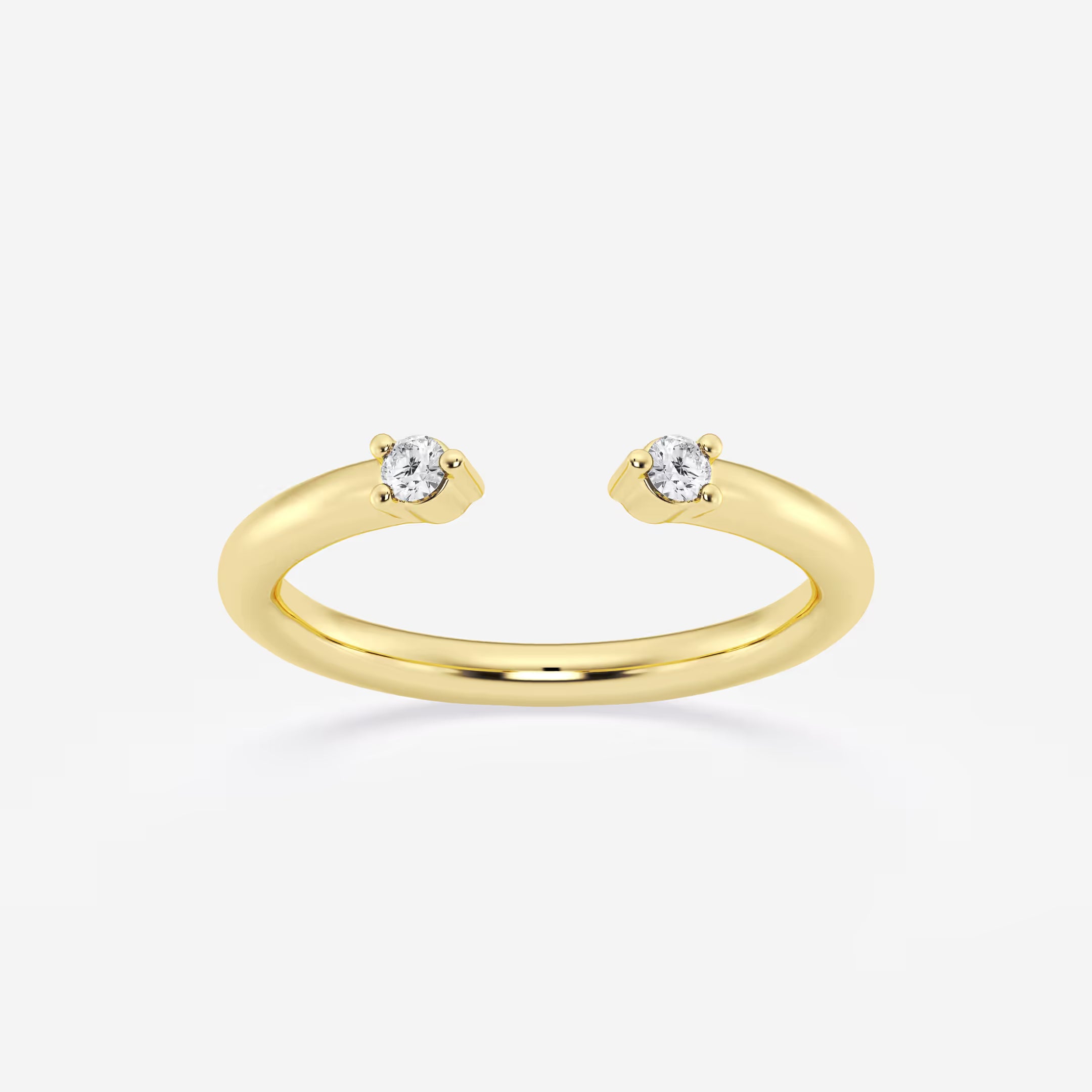 Duetelle Round Lab-Grown Diamond Two-Stone Nesting Wedding Band