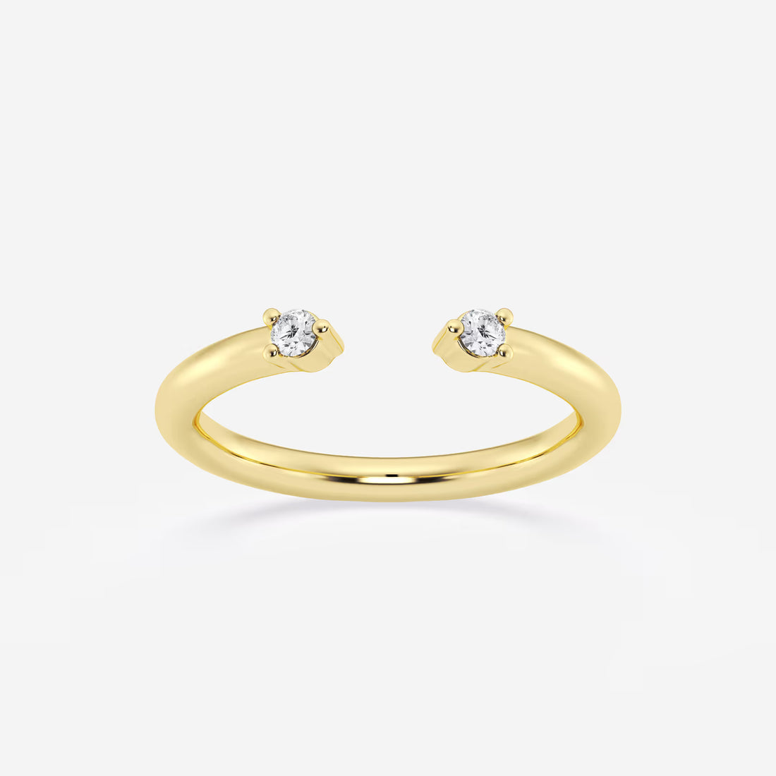 Duetelle Round Lab-Grown Diamond Two-Stone Nesting Wedding Band