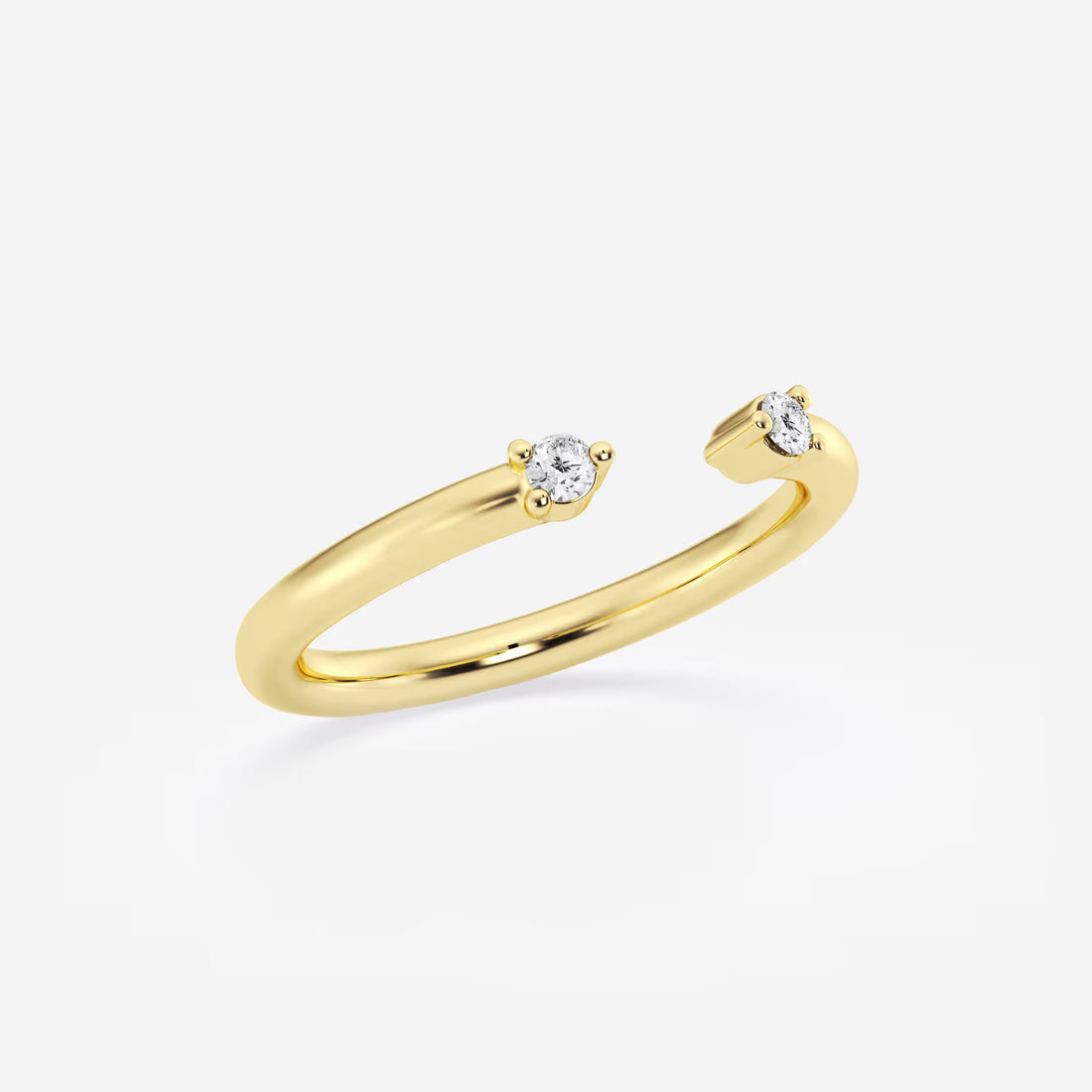 Duetelle Round Lab-Grown Diamond Two-Stone Nesting Wedding Band