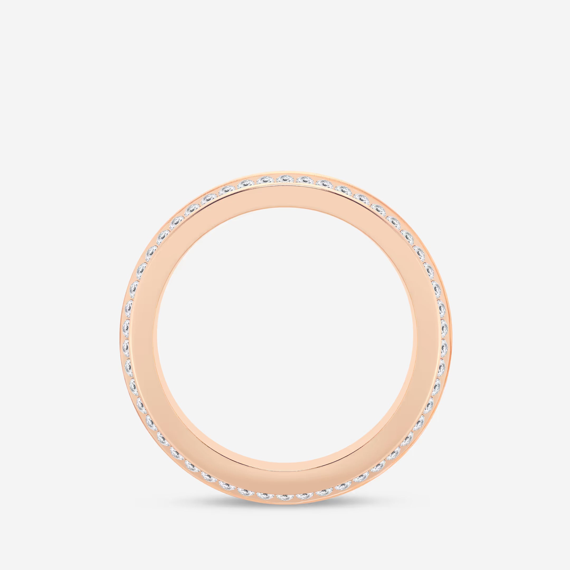EternaBevel Round Lab-Grown Diamond Satin Finish Eternity Band