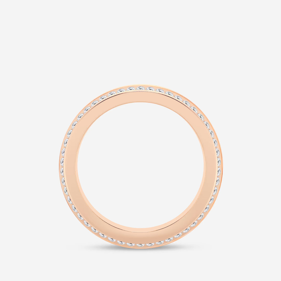 EternaBevel Round Lab-Grown Diamond Satin Finish Eternity Band