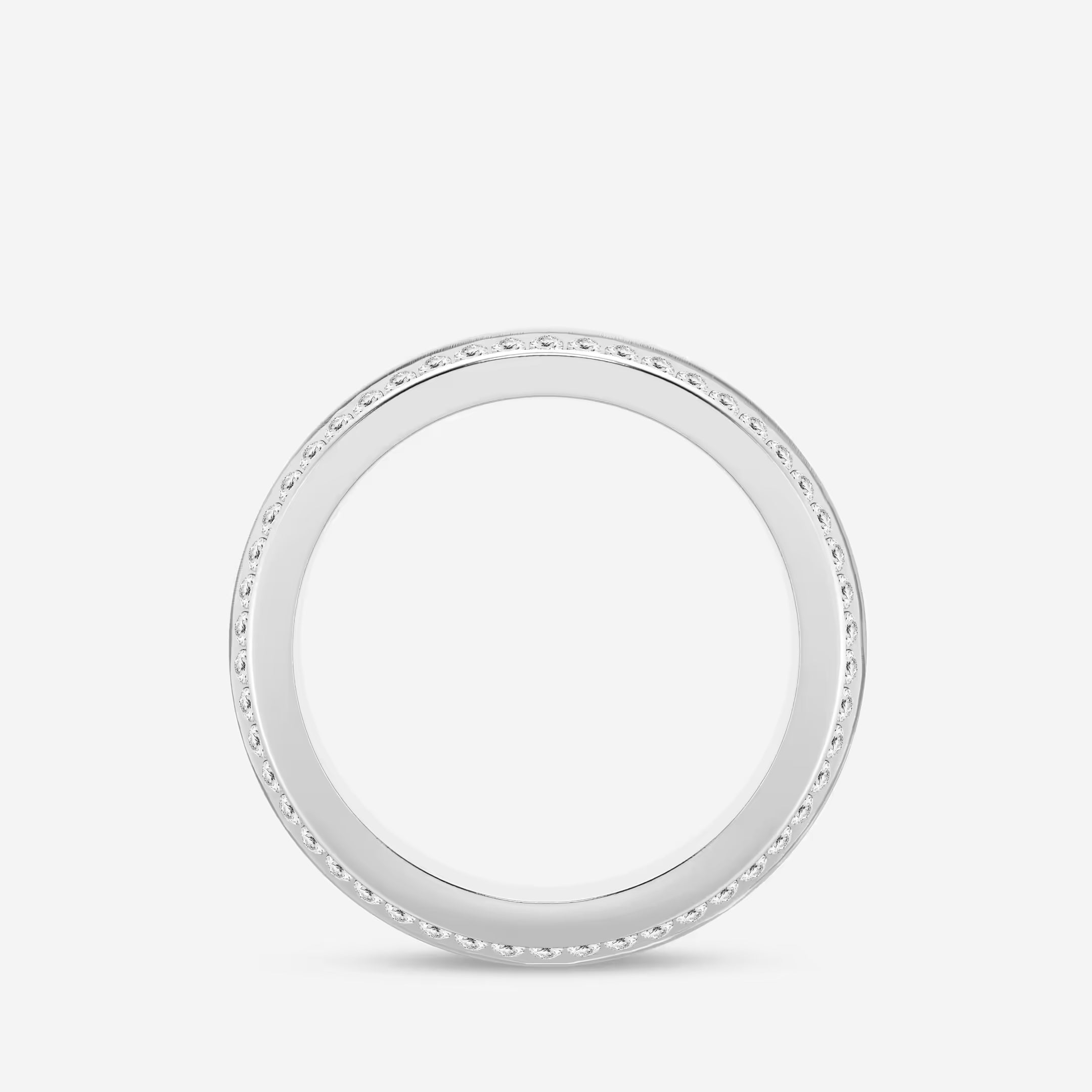 EternaBevel Round Lab-Grown Diamond Satin Finish Eternity Band