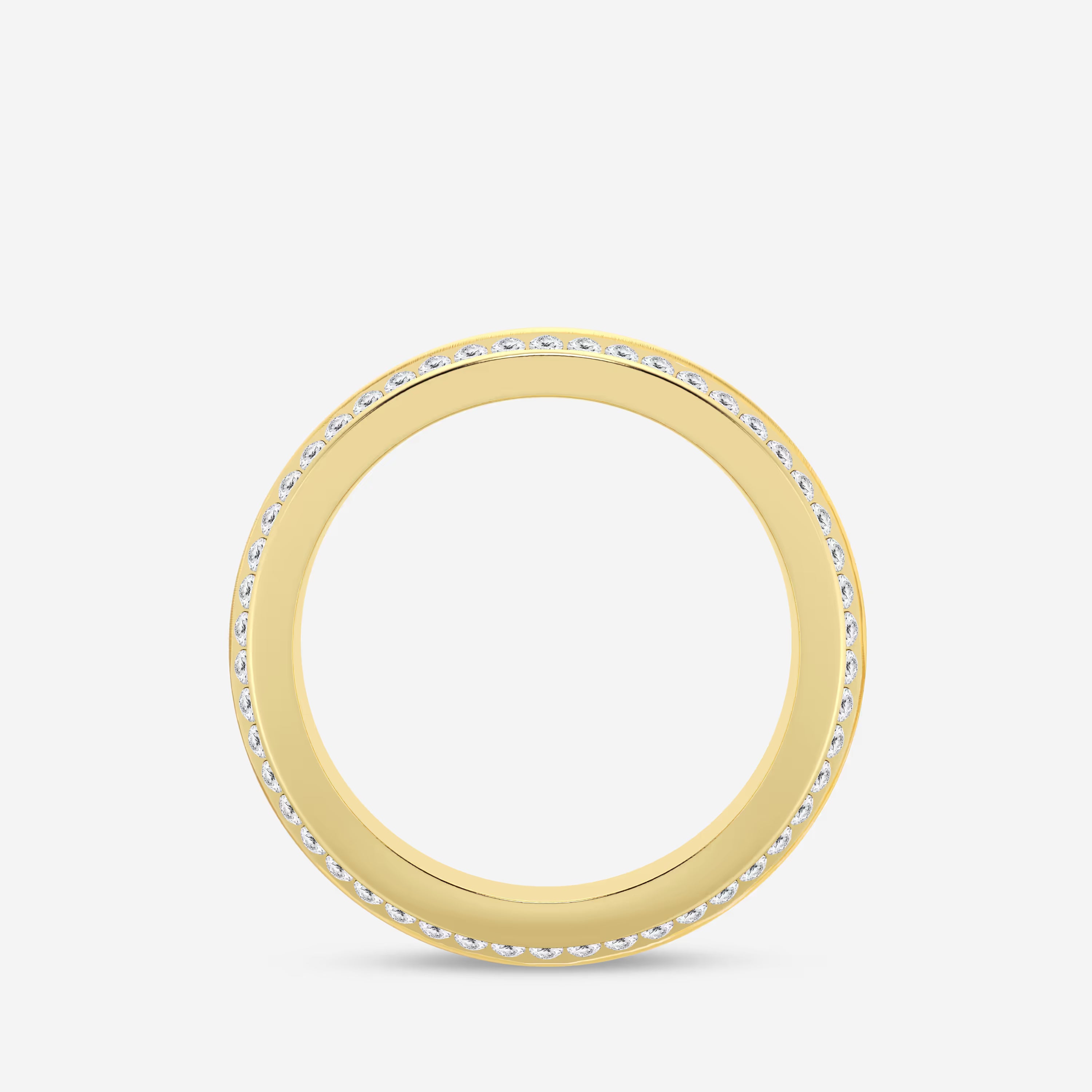 EternaBevel Round Lab-Grown Diamond Satin Finish Eternity Band