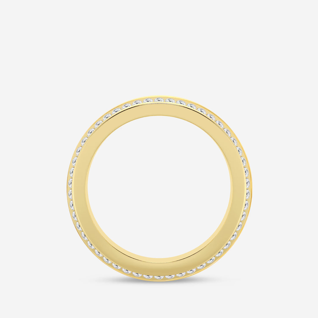 EternaBevel Round Lab-Grown Diamond Satin Finish Eternity Band