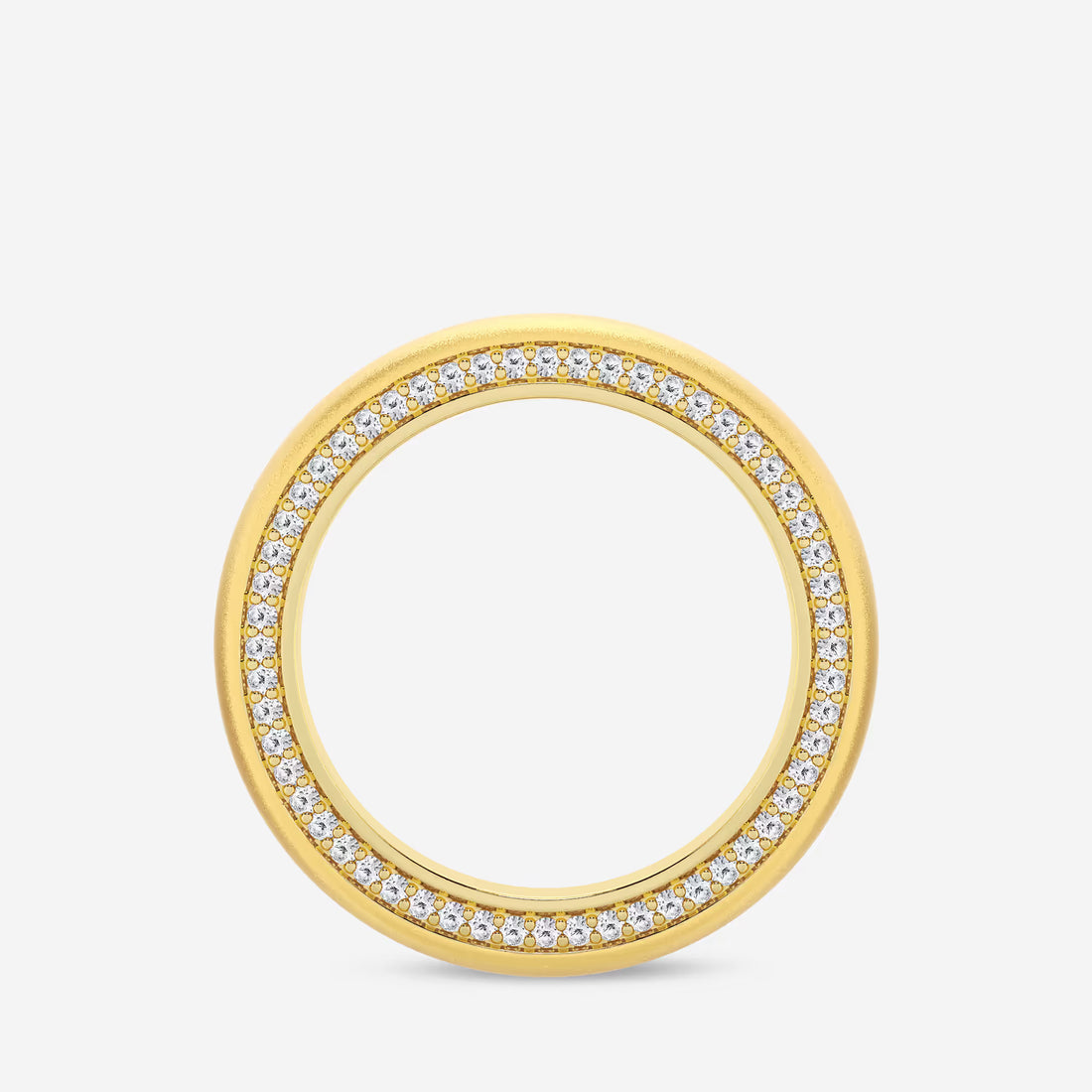 Aurelia Round Lab-Grown Diamond 4mm Domed Sandblast Eternity Band