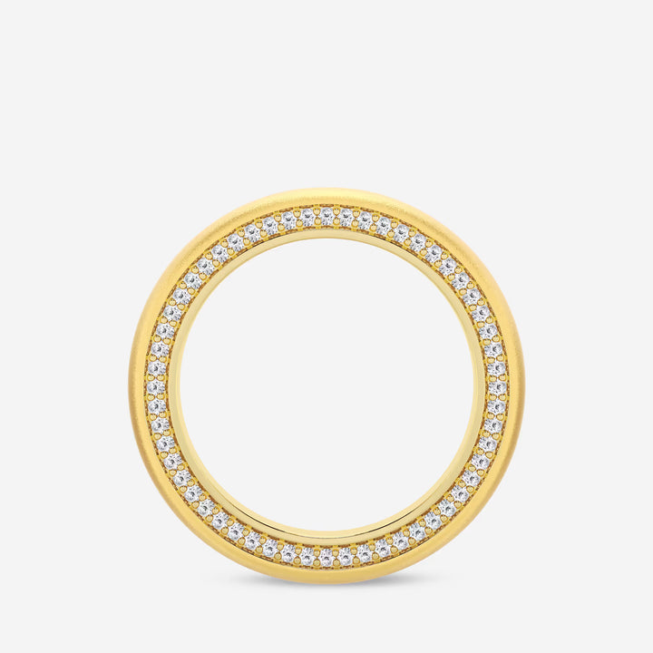 Aurelia Round Lab-Grown Diamond 4mm Domed Sandblast Eternity Band