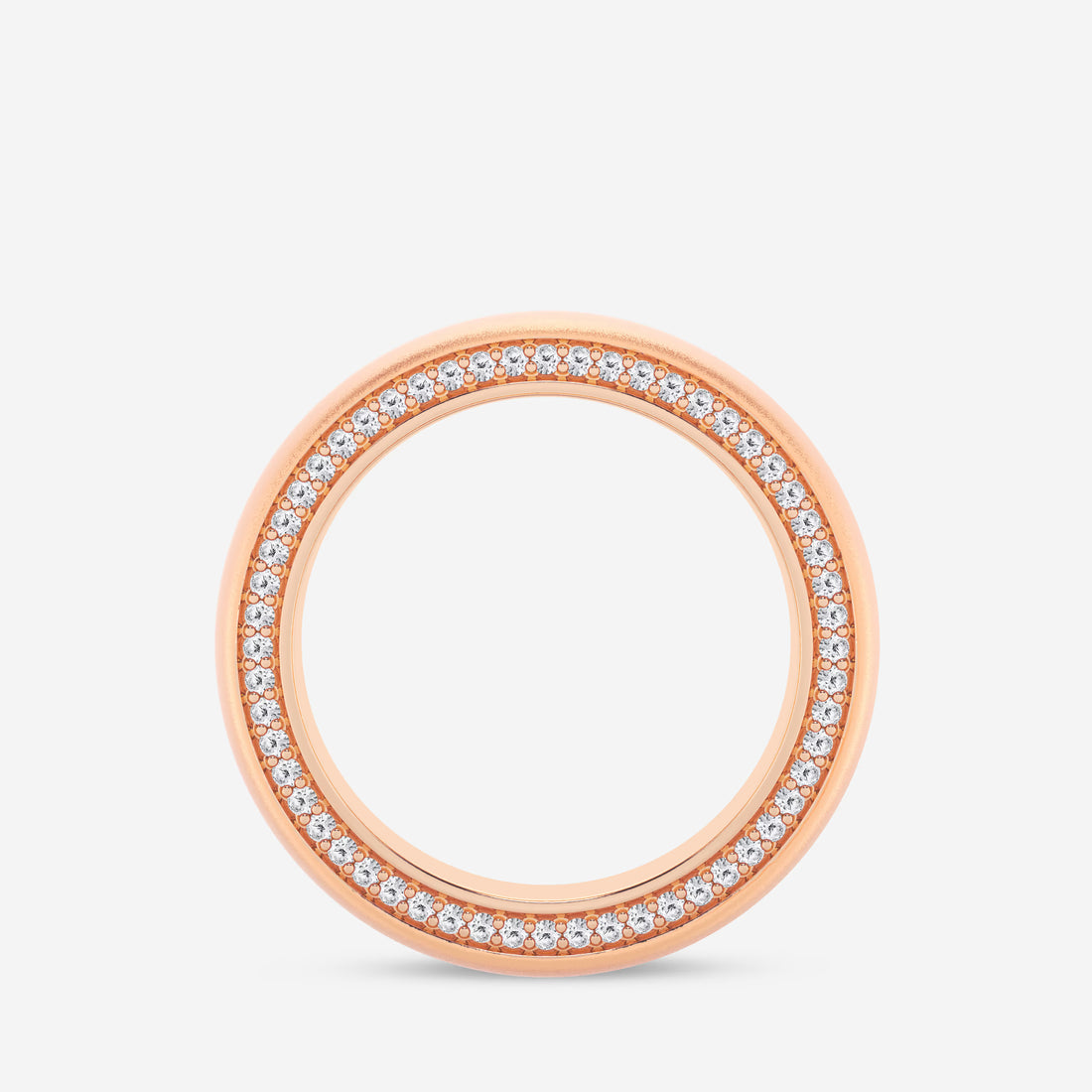 Aurelia Round Lab-Grown Diamond 4mm Domed Sandblast Eternity Band