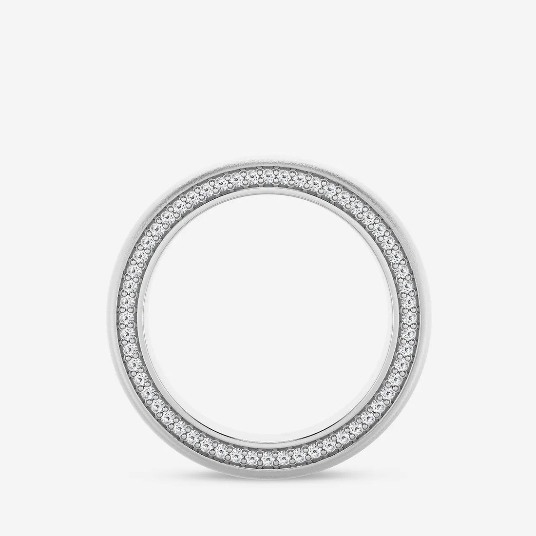 Aurelia Round Lab-Grown Diamond 4mm Domed Sandblast Eternity Band