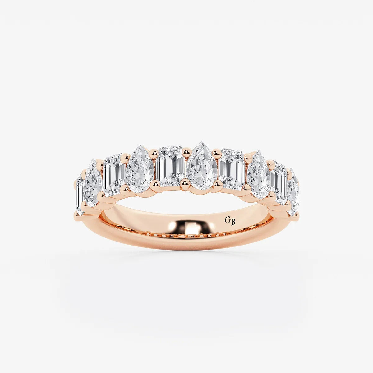 Alternéra Luxe Emerald & Pear Lab-Grown Diamond Ten-Stone Anniversary Band