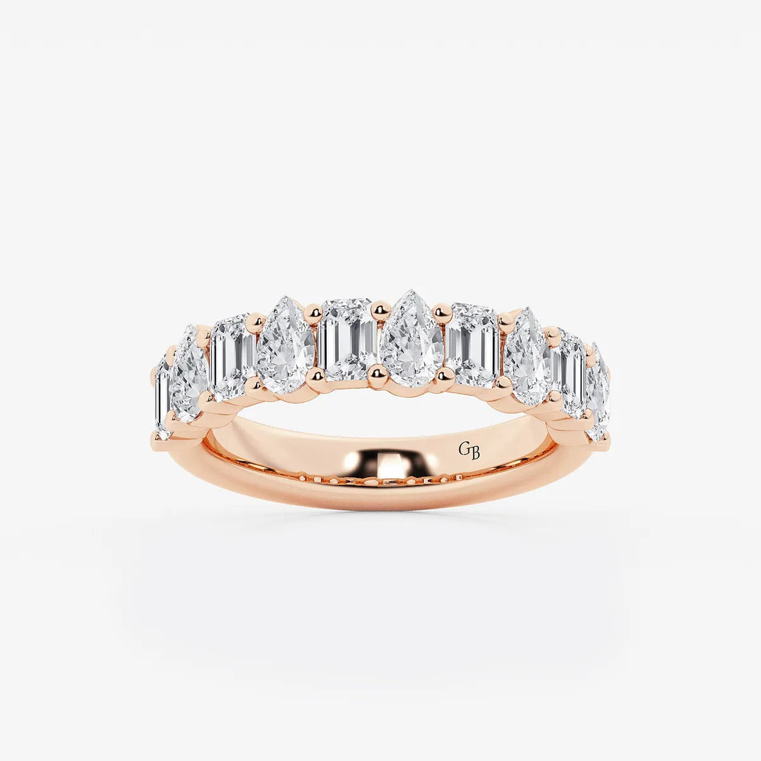 Alternéra Luxe Emerald & Pear Lab-Grown Diamond Ten-Stone Anniversary Band