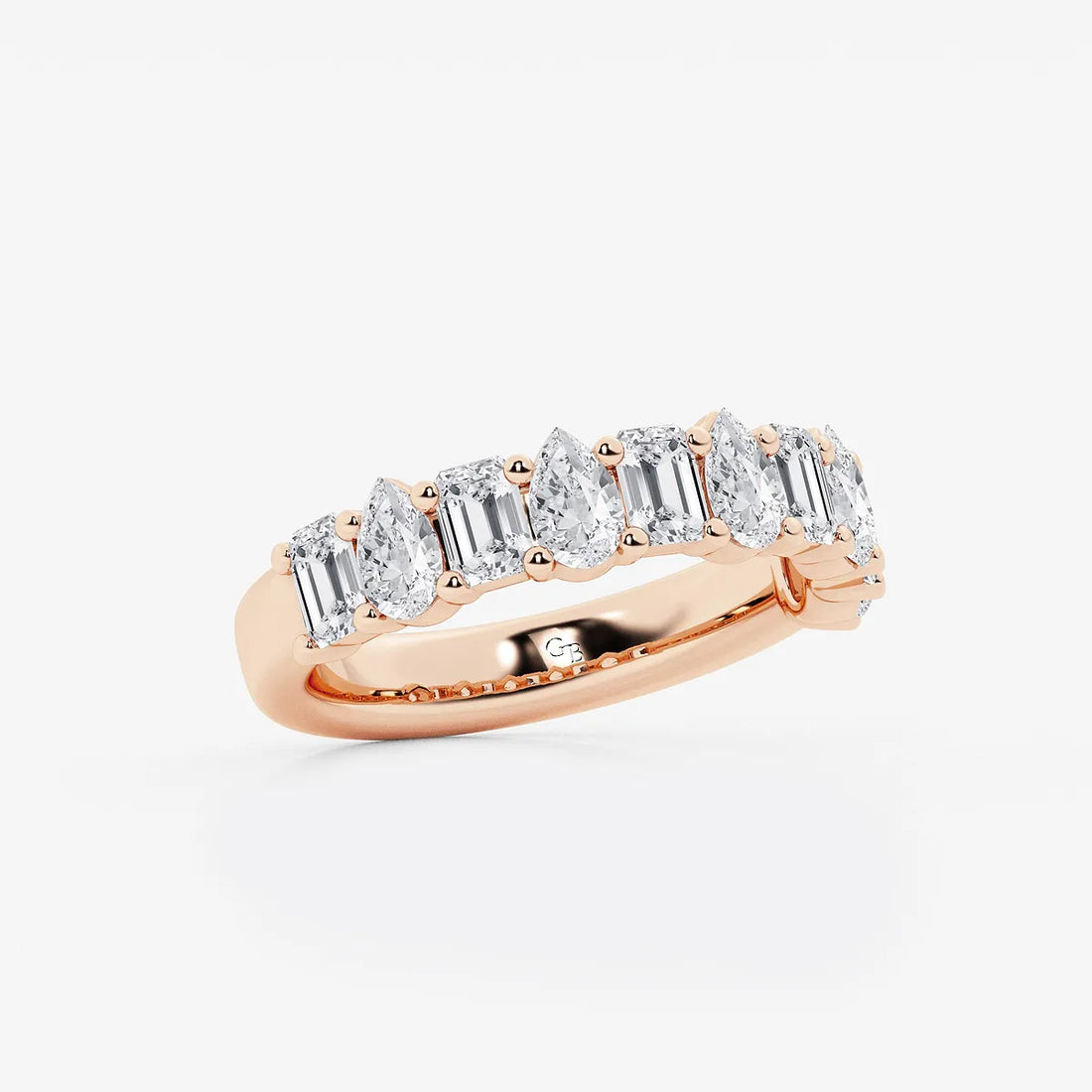 Alternéra Luxe Emerald & Pear Lab-Grown Diamond Ten-Stone Anniversary Band