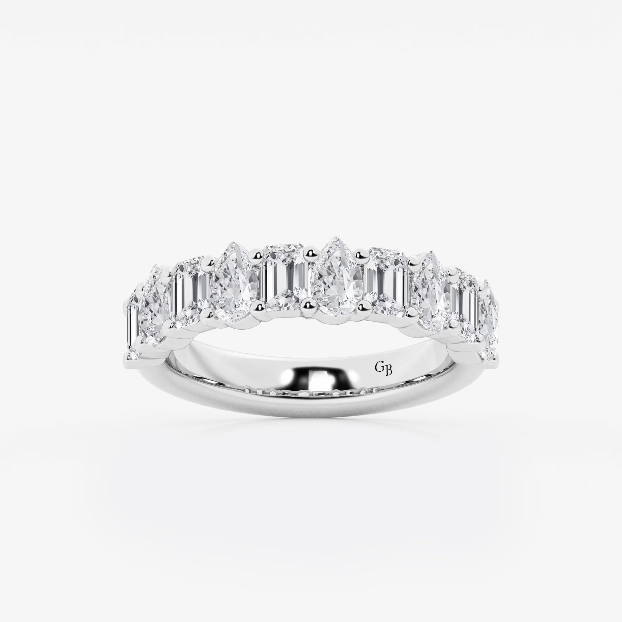 Alternéra Luxe Emerald & Pear Lab-Grown Diamond Ten-Stone Anniversary Band