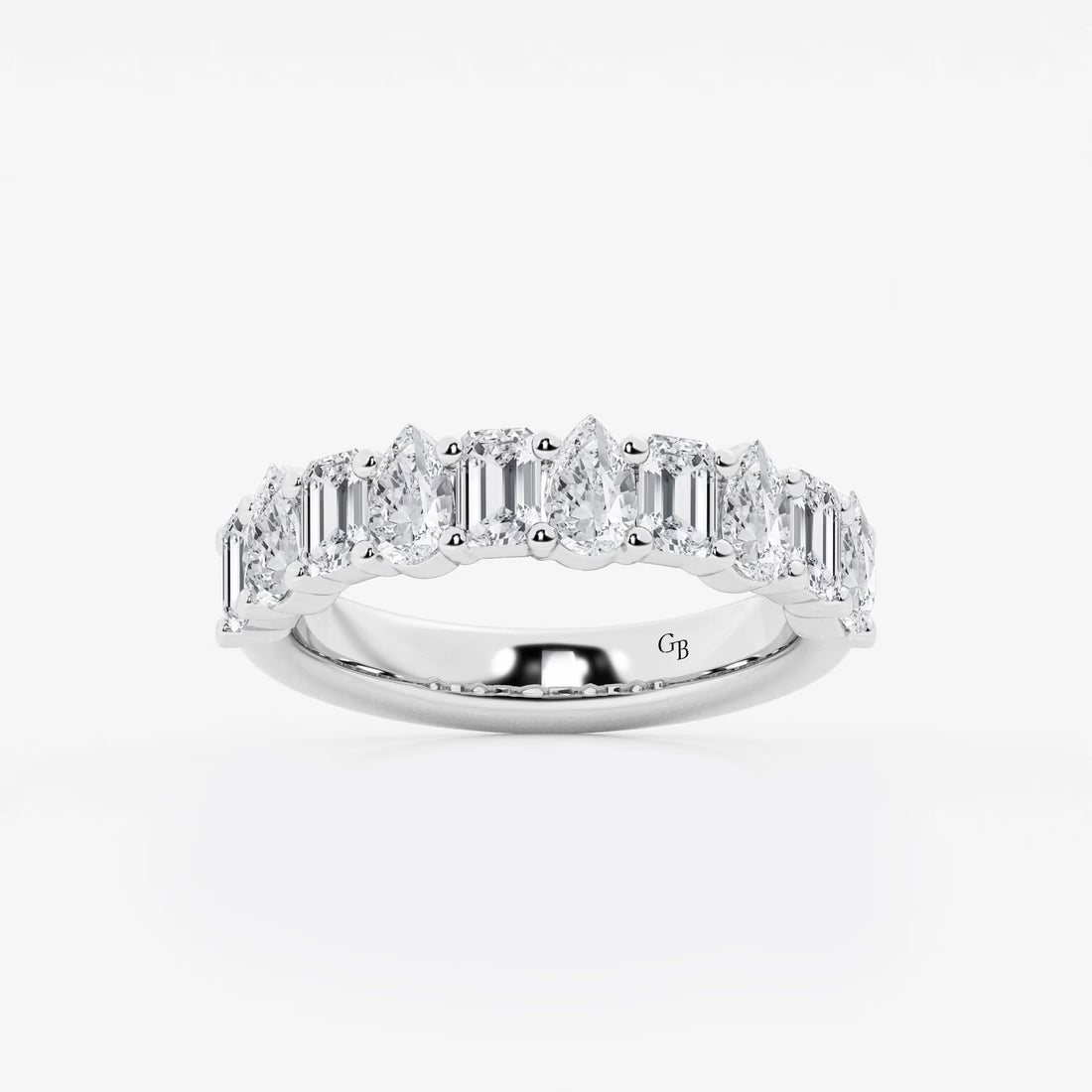 Alternéra Luxe Emerald & Pear Lab-Grown Diamond Ten-Stone Anniversary Band