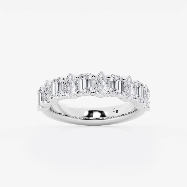Alternéra Luxe Emerald & Pear Lab-Grown Diamond Ten-Stone Anniversary Band
